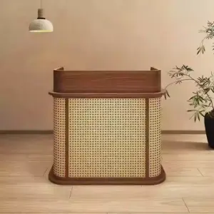 Luxury Rattan Reception Desk - Restaurant & Café Counter
