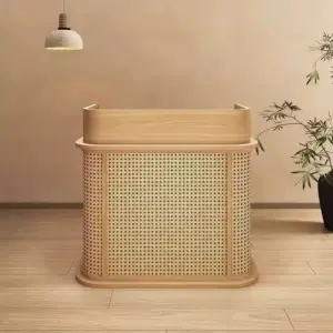 Luxury Rattan Reception Desk - Restaurant & Café Counter
