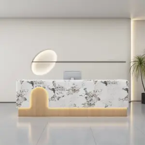 Beauty Salon Reception Desks - L110" x W24" x H39", Pandora + Wood