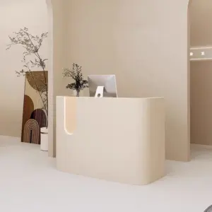 Front Desk Reception Counter for Cashier, Milk Tea & Nail Salons - Customizable Designs